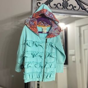 Size 4 Matilda Jane Run with Me ruffle jacket from Fall 2014 “Secret Fields”